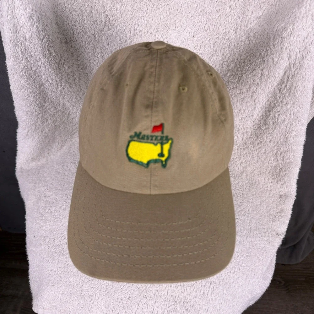 Masters Mens Golf‎ Hat Adjustable Cotton American Needle Augusta National Tan